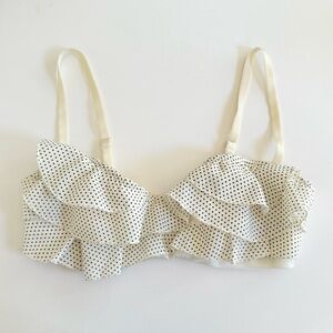 Pins & Needles Ruffle Polka Dot Bralette